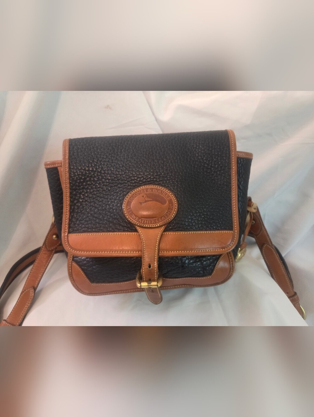 Vintage navy Crossbody all weather leather Dooney & Bourke.